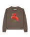 Watapparel Sweatshirt 'Poppy Flowers' bruin / lichtgroen / oranjerood