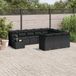 Prolenta Maison Exclusive - Tuinset voor de tuin, 11-delig, met kussens, zwart, van polyrotan
