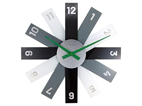 NeXtime Wandklok - 40 cm - Zwart/Acryl/Metaal Plexiglas - Silencieux