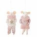 Bloomingville Weihnachtsdekoration-Set Wolle, Polyester Rosa 2 Stück