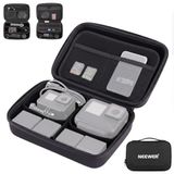 NEEWER Draagtas voor actiecamera en accessoires, spatwaterdichte beschermende opbergtas met doe-het-zelf verdelers en gaasvakken compatibel met GoPro DJI Osmo 360 Action 5 Pro Pocket 3 lens, PB27