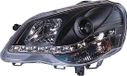 Set AutoStyle Set Koplampen DRL-Look Zwart Volkswagen Polo 9N2 2005-2009