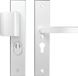 AXA Veiligheidsbeslag (Edge Plus) Aluminium glad: Duwer-Kruk (model D-duwer/Blok) PC55 met kerntrekbeveiliging SKG***