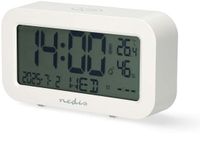 Nedis Digitale Wekker - LCD - Snoozefunctie - Datumweergave - Timer - Wit