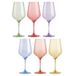 Glasmark Krosno 1992 Wijnglazen Set van 6 Stuks - Transparant Pastelglas voor Witte en Roséwijn - Elegante Glazen Wijnglazen voor Aperitief Koude Dranken Drankjes en Cocktails 470 ml