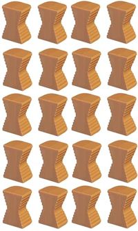 cyclingcolors 20 stuks sokkelbeslag 6 mm voor deurkozijnen, raamkozijnen, erkers, montagebeslag, bruin