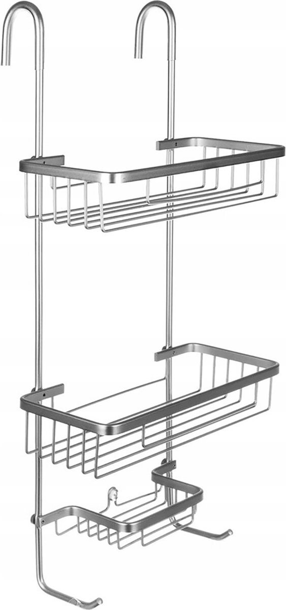 BES LED Doucherek - Maxozo Saris - 3 Laags - Hangend - Badkamerrek Zonder Boren - Onderhoudsvrij - Chroom