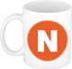 Bellatio Decorations Shoppartners Bv Koffie mok met de letter N - beker - oranje - 300 ml