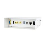 Monkey Ladder Multimedia-aansluitdoos (VGA, HDMI, 3.5 jack, RCA, 2 x USB, 2 x RJ45), wit
