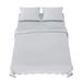 Dreamzie beddengoedset 180x200 cm - 4-delig microvezel - hoeslaken 180x200 cm - onderlaken 2 personen 270x290 cm - 2 kussenslopen 65x65 - Oeko Tex gecertificeerd - lichtgrijs