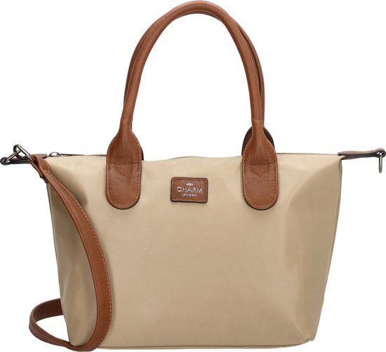 Charm London Buckingham Handtas Crossbody Schoudertas Medium - Dames Tas - Zand