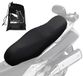 Auto Accessori Lupex Universele zadelhoes, waterdicht, maat M, 72 x 45 cm, materiaal PU-kunstleer, aanpasbare zadelhoes voor scooter en motorfiets, kleur zwart, met tas