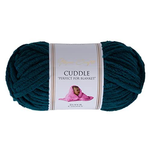 Utopia Crafts Cuddle Super Chunky Chenille Yarn - Emerald Green - 100g