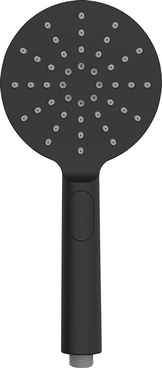 WENKO Handdouche Design 12 Cm 3 Standen Abs Zwart - Zwart
