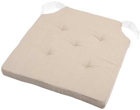 Stof Textile stoelkussen DUO - beige