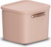 Merkloos Opbergdoos met deksel - 40 liter - Roze