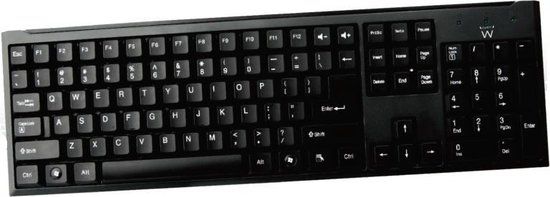 Ewent EW3108 Toetsenbord USB + PS/2 Italiaans Zwart