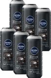 NIVEA MEN Active Clean Douchegel Mannen - 3-in-1 Shower Gel Met natuurlijk actief houtskool - Shampoo - Voordeelverpakking - 6 x 500 ml