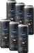 NIVEA MEN Active Clean Douchegel Mannen - 3-in-1 Shower Gel Met natuurlijk actief houtskool - Shampoo - Voordeelverpakking - 6 x 500 ml