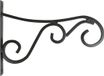Merkloos Esschert Design Bv Hangpot haak - zwart - 35 x 25 cm - metaal - met krul - houder - muurhanger