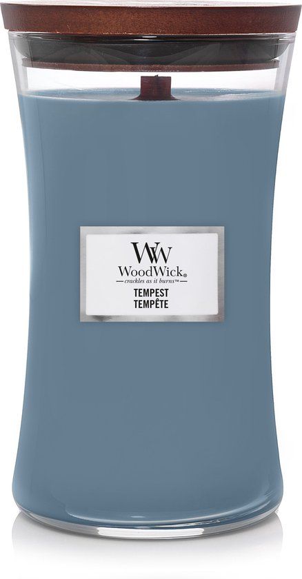 WoodWick Tempest Hourglass Large Geurkaars - Blauw