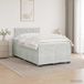 Maison Exclusive - Lit boxspring avec matelas gris clair 120 x 190 cm velours