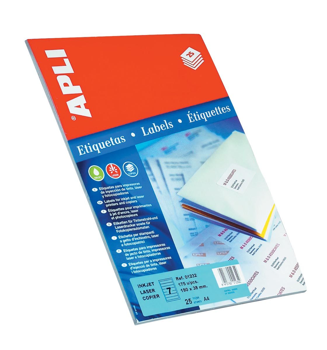 APLI etiketten ft 105 x 37 mm rechte hoeken 1214 - 400 stuks