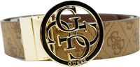 Guess Noelle Verstelbare en Omkeerbare Dames Broekriem - Latte Logo - Maat S