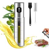 KitchenBoss Spray Huile Cuisine Inoxydable Vaporisateur Huile Spray Pulverisateur 100ml pour Salade, BBQ, Cuisson Dans La Cuisine