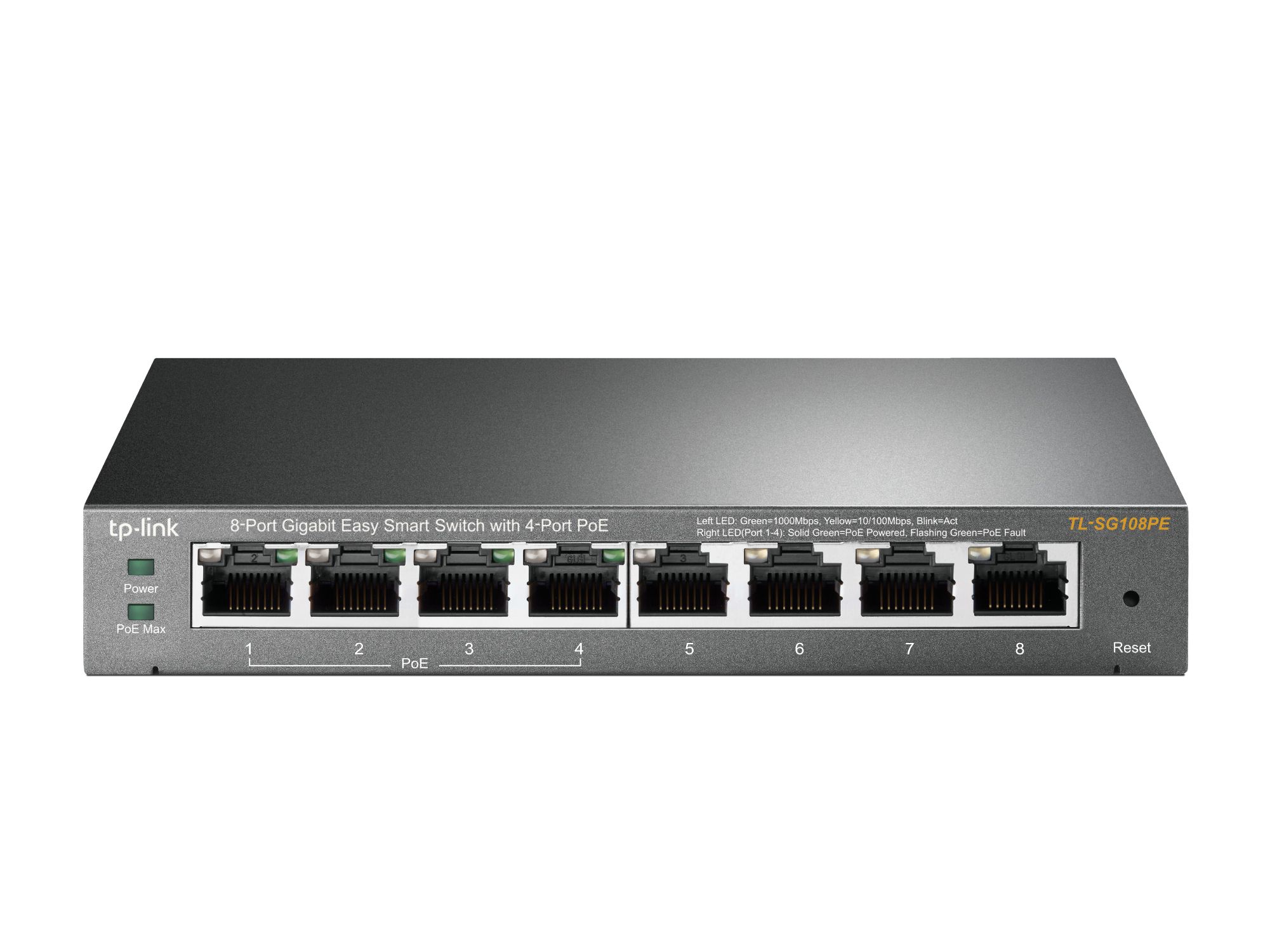 TP-Link TL-SG108PE - 8-Port Gigabit Ethernet Smart Switch with PoE