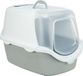 Trixie Kattenbak Vico Open Top Met Kap Lichtgrijs / Wit 56x40x40 cm