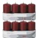 Panda Trend Candles 8x bougies cylindriques bordeaux / bougies coniques 5 x 10 cm 18 heures de combustion - Bougies rouge foncé sans parfum - Décorations d'intérieur