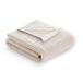 Todocama - Extra zachte katoenen deken met GOFRE-design, multifunctionele sprei voor bank, bed, decoratieve overtrek en halsdoek (zandbeige, 230 x 240 cm)