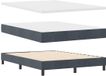 vidaXL Boxspringbed met hoofdeinde Donkergrijs 160 x 200 cm Fluweel