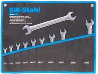 SW-Stahl 00151L Dubbele Steeksleutelset - 10-delige Moersleutelset 6-32 mm