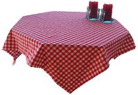 Cassa Luyton Cuba tafelkleed, rond, katoen/polyester, rood, 140 x 250 cm