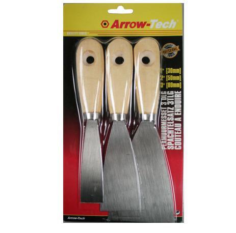 ARROW-TECH Plamuurmes - Plamuurmessen - Plamuurmesset - 3 stuks - 3/6/9 cm