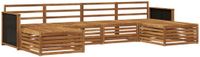 vidaXL - Bank loungeset - Massief Acacia Hout - Naturel - 4 zitplekken