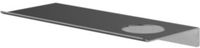 Hotbath &More Planchet 30 cm inclusief bevestigings rails met 1 uitsparing voor een zeepdispenser of beker Geborsteld gunmetal PVD