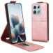 Motorola Étui à rabat vertical Edge 70 Max avec support - Rose Doré