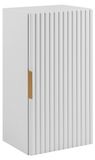 3xE living Armoire de salle de bain, suspendu, mi-hauteur, blanc, avec poignées dorées, 35 x 27 x 68 cm