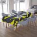 Bonamaison Tafelkleed, Anti-Mold, Sneldrogend, Waterdicht, 100% Polyester Tafellaken, Neon Geel, Rook, 140 x 200 Cm