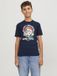 JACK&JONES JORCHRISTMAS SKULL TEE SS CREW NECK JNR Garçons T-shirts Navy Blazer Coton 152