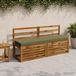 vidaXL - Bankkussen - SOEST - 100% Polyester - Olijfgroen - 140 x 40 x 8 cm
