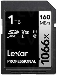 Lexar SDXC Professional UHS-I 1066x 1TB V30 - Black/Silver