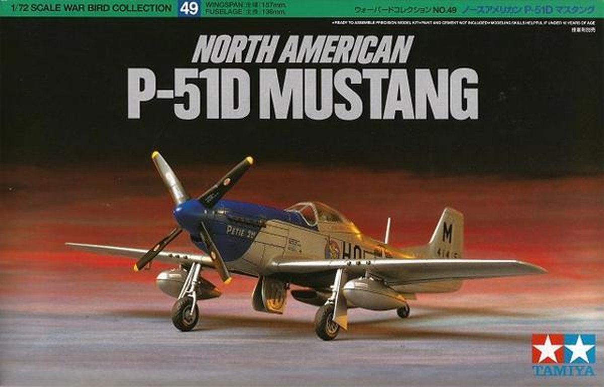 Tamiya 1:72 P-51D Mustang North American - 4950344607495