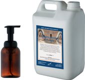 Claudius Cosmetics B.V. Claudius Zeepdispenser 300 ml amber bruin hervulbaar + 5 liter Bodylotion Hamam navulling
