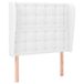 VidaXL Hoofdbord met randen 93x23x118/128 cm kunstleer wit