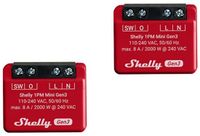 Shelly Set Van 2 Shelly 1Pm Mini Gen3 Controllers Voor Smart Home