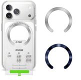 Tech-Protect Magnetische Ring Voor Magsafe 2-Pack Iphone Diepblauw Zilver